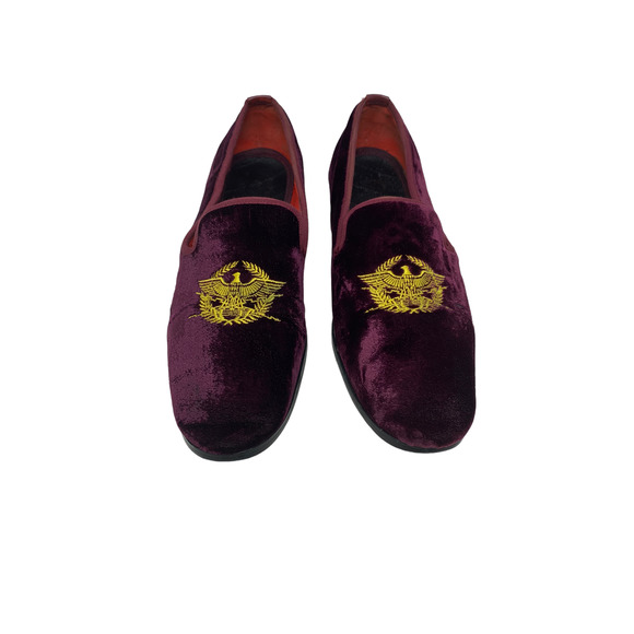 Cesar Walks men red velvet slip on loafers size 9 - Picture 8 of 10